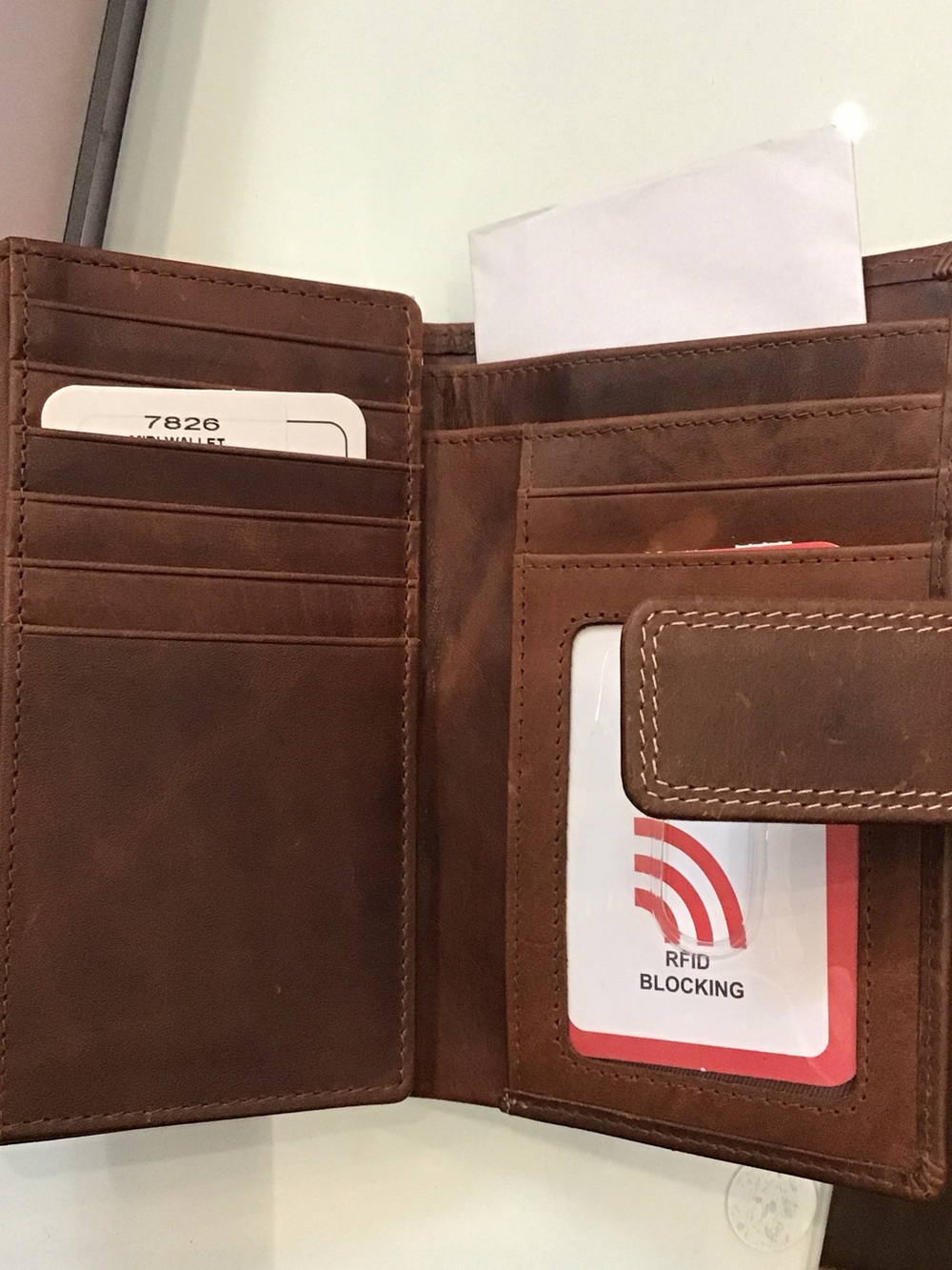 Brown Leather Snap-Closure Wallet/Organizer - Picture 2 of 2
